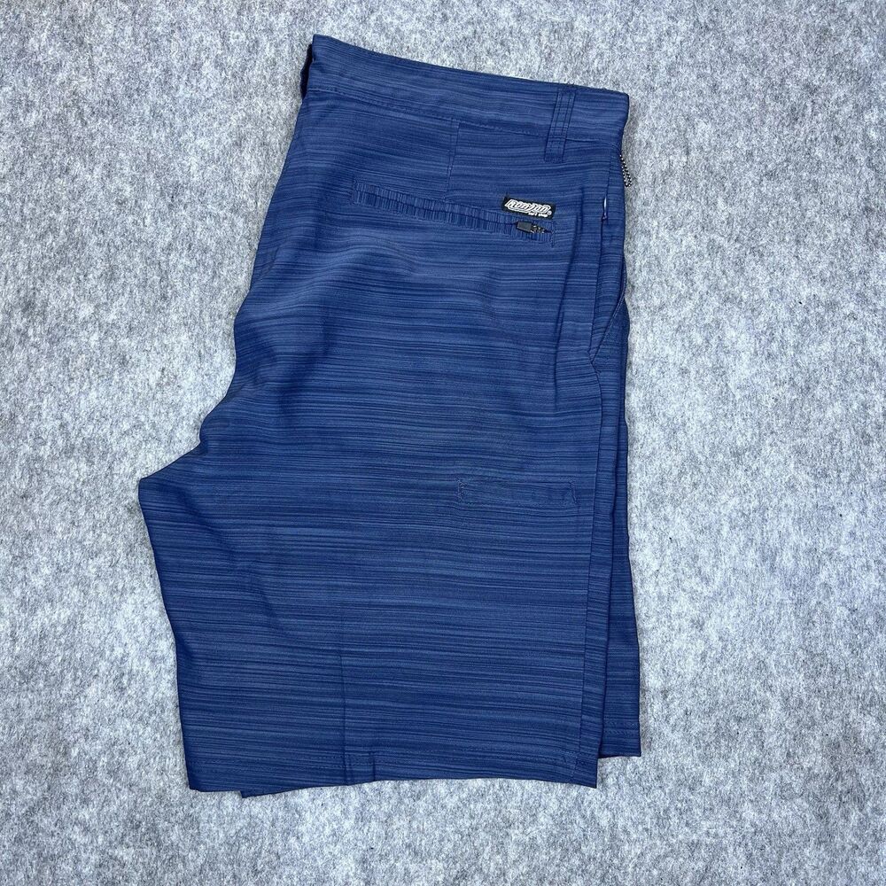 Ron Jon Surf Shop Men's Hybrid Board Shorts Blue Quick Dry 10" Inseam Size 38